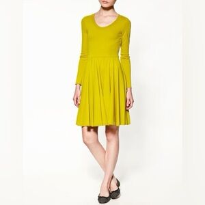 Zara Mustard Long Sleeve Dress